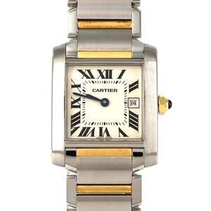 Cartier Tank Française MM Date Two-tone W51012Q4 SSxYG Quartz Watch